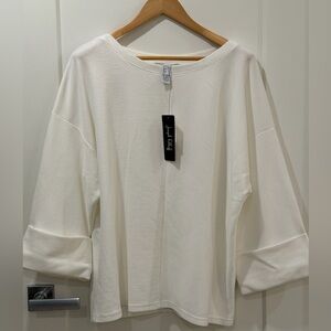 BNWT Joseph Ribkoff Bateau Neck Off-White Top